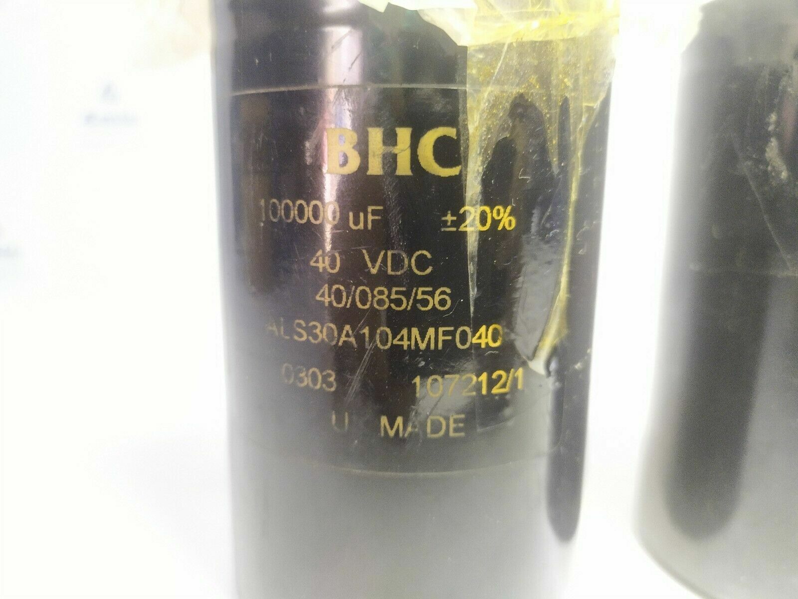 BHC ALS30A104MF040 INDUSTRIAL CAPACITOR 100000uF 40 VDC (set of 2 pcs)