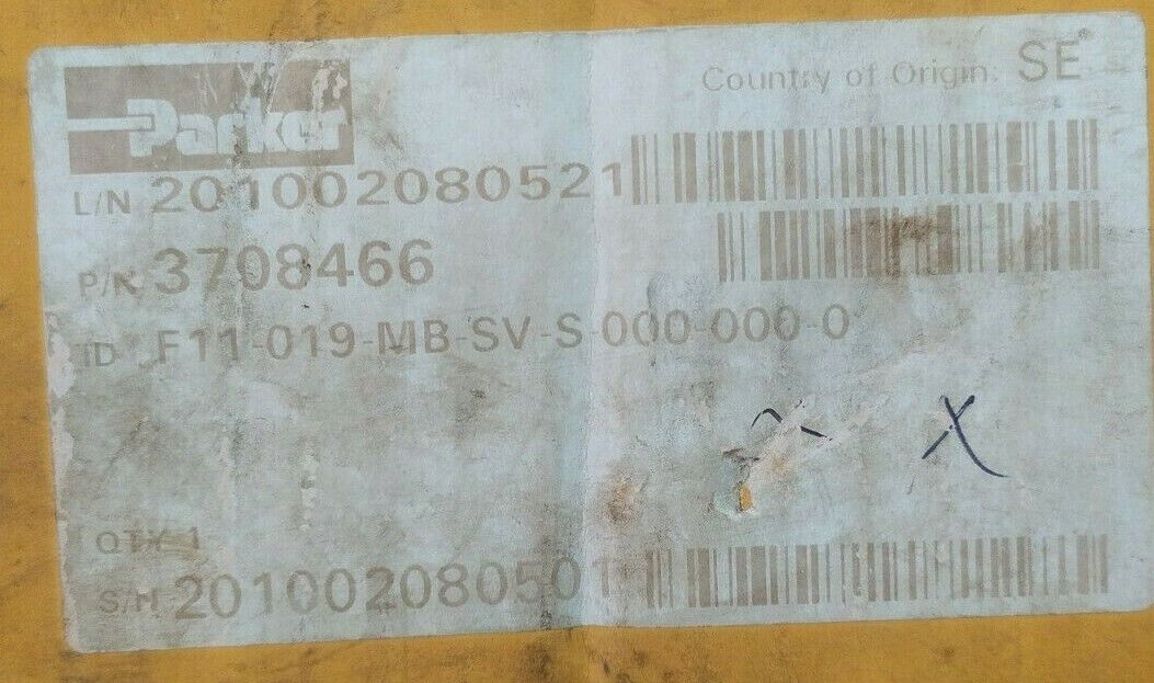 NEW Parker F11-019-MB-SV-S-000-000-0 Hydraulic Motor Part No.: 3708466