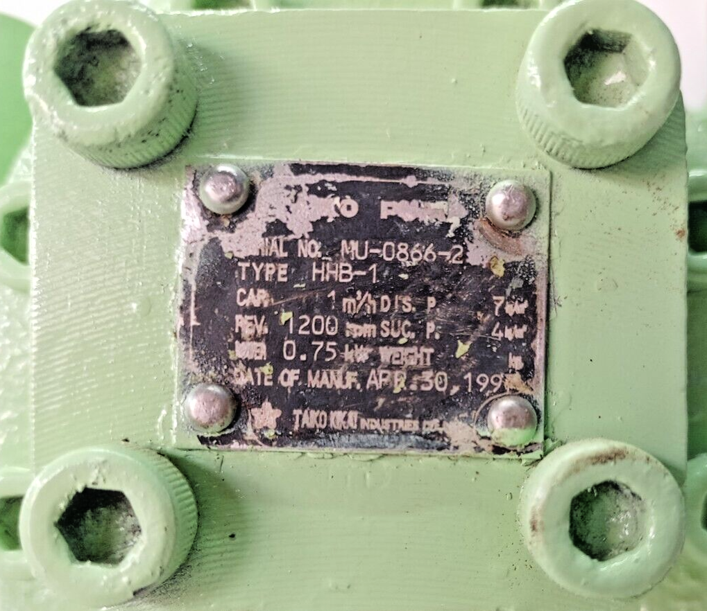 Taiko kikai HHB-1 Gear pump - Pressure tested