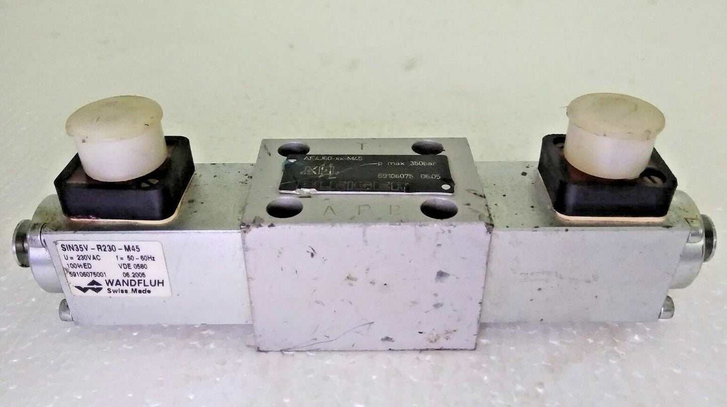 WANDFLUH PLEIGER AE4J60-XX-M45 Hydraulic Solenoid Valve Pressure 350 bar Max.