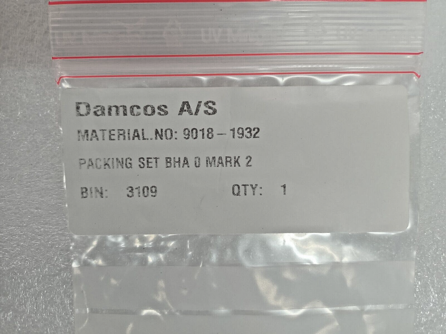 Damcos BHA0-MARK2 Actuator Packing set/Seal kit P/N: 9018-1932