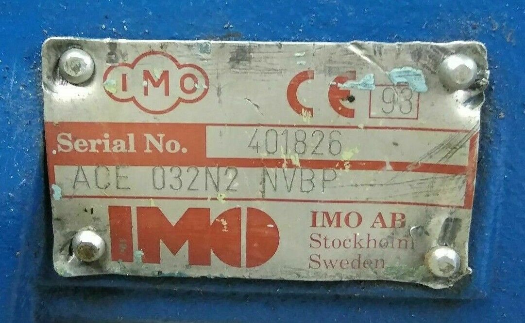 IMO Pump ACE 032N2 NVBP Triple screw oil pump - TESTED PUMP