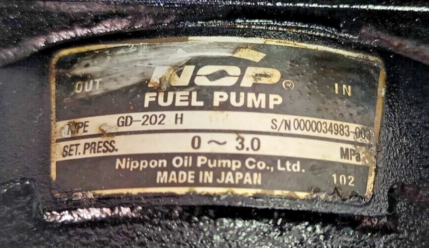 Nippon oil pump GD-202-H Fuel pump - Refurbished & Tested