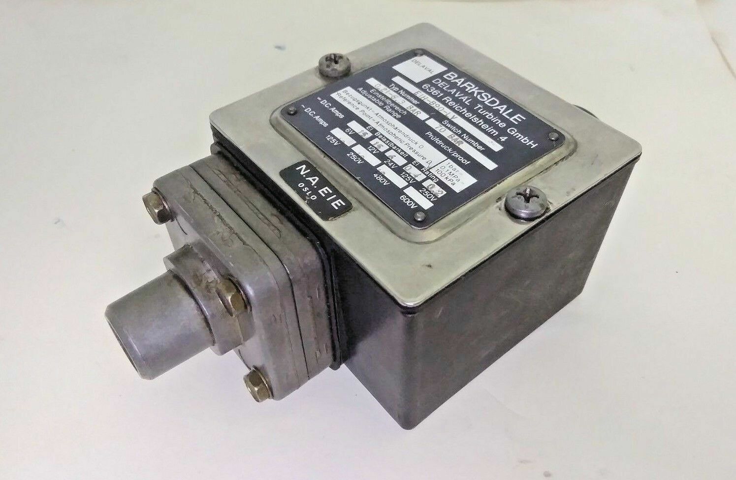 BARKSDALE TYPE: E1H-B90-LV Pressure switch - NEW