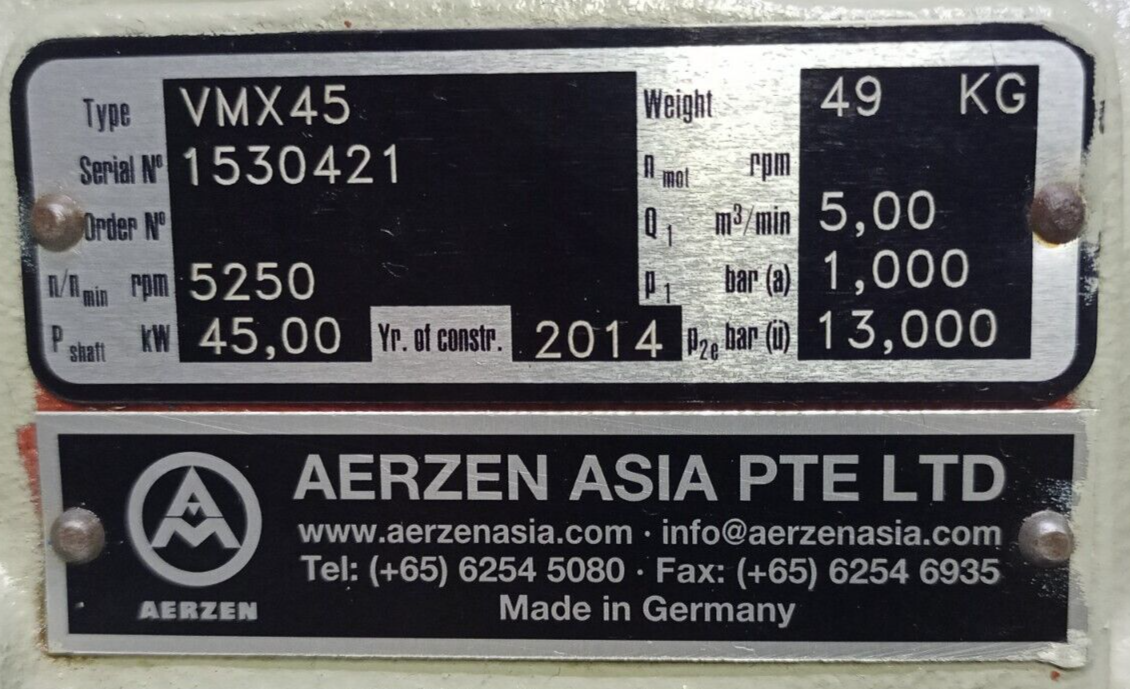 Aerzen VMX45 Screw compressor Air end
