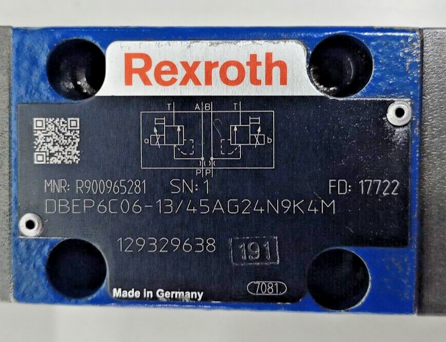 Rexroth DBEP 6C06-13/45AG24N9K4M Hydraulic Proportional pressure relief valve