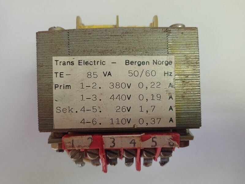 Trans electric 85VA 50/60hz transformer - NEW
