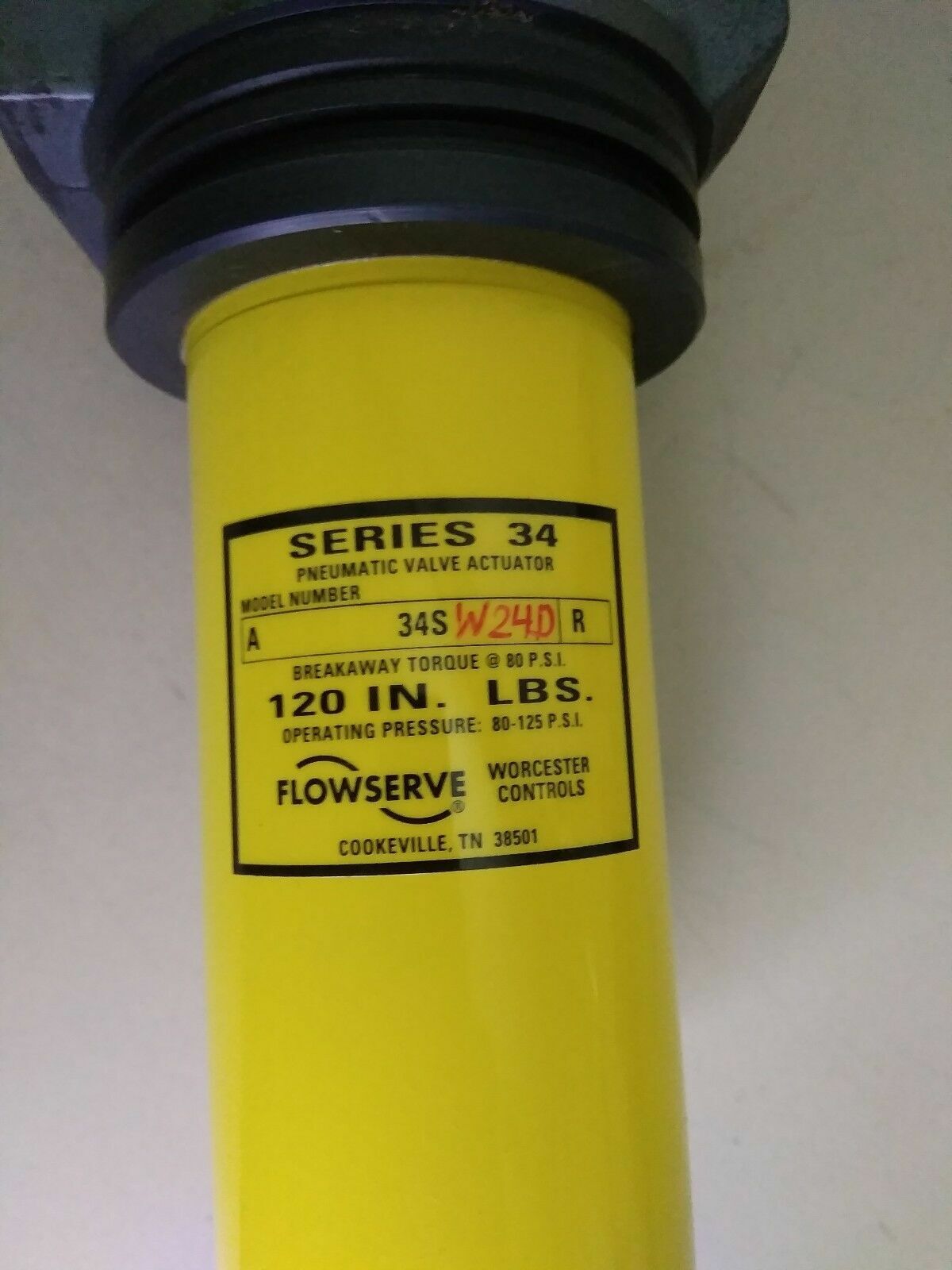 Flowserve Series 34, Model A - 34SW24D Pneumatic Valve Actuator - NEW