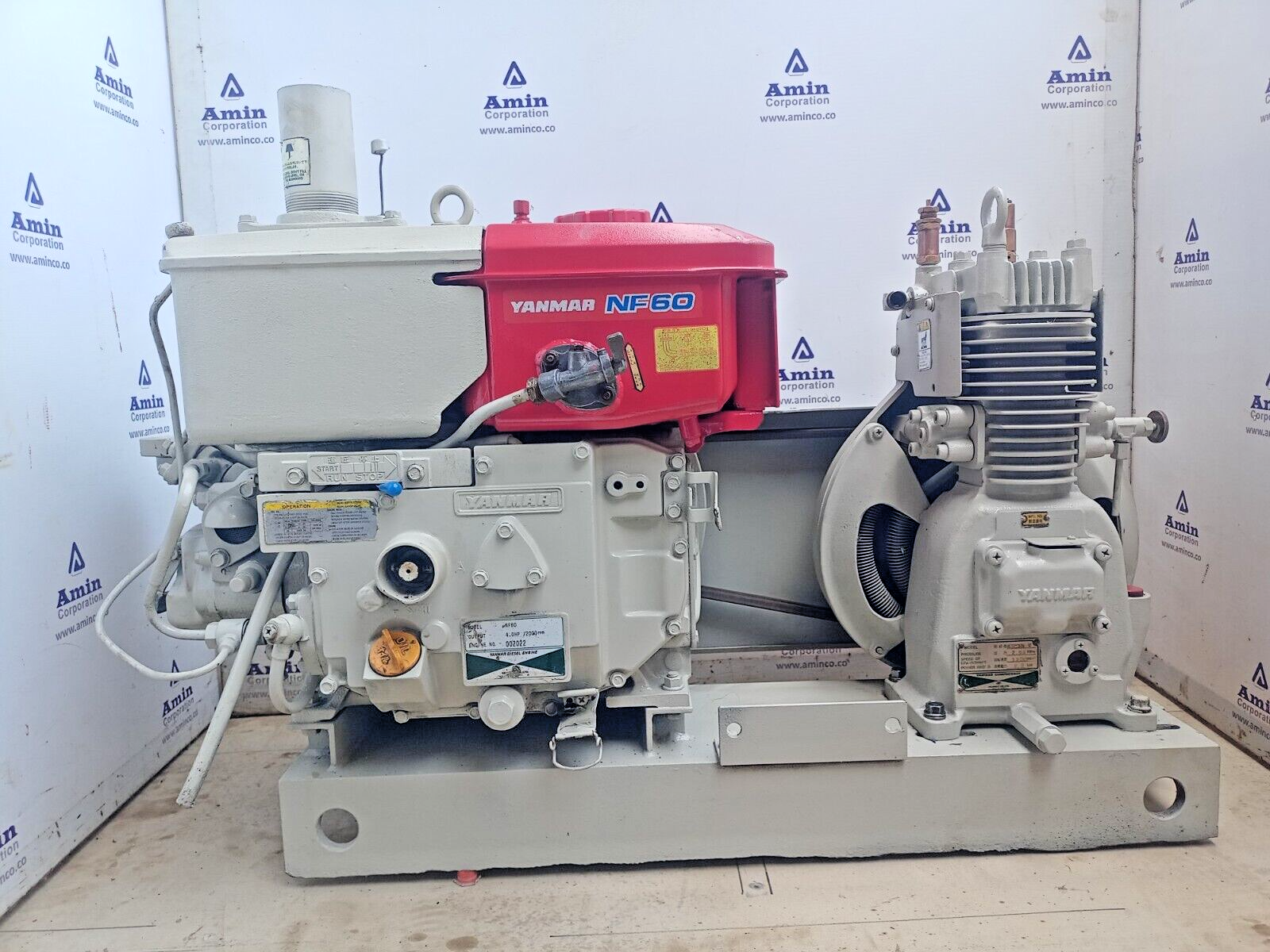 Yanmar Diesel Engine NF60 with KSC3N-V Emergency Air compressor Yanmar Diesel Engine NF60 with KSC3N-V Emergency Air compressor
