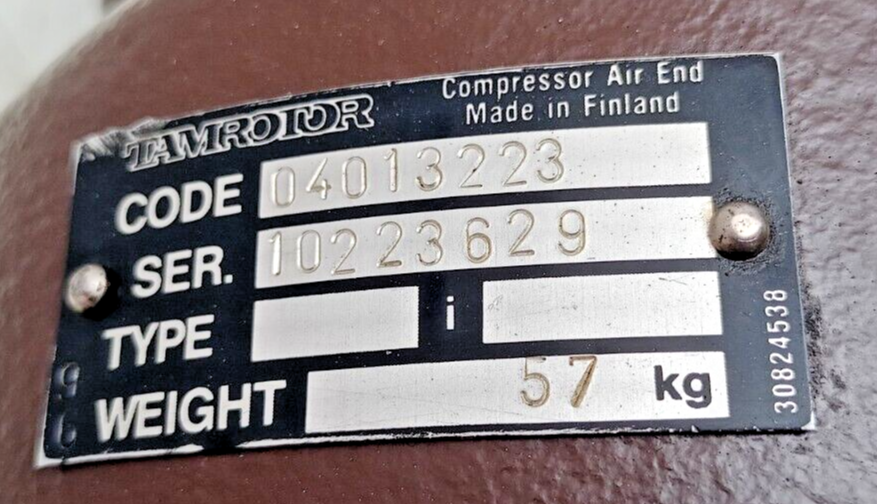 Tamrotor Marine Compressor Code:04013223 Rotary Screw Air Compressor