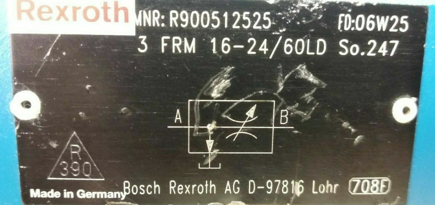 Rexroth 3 FRM 16-2460LD 3-Way Directional Flow Control Valve - NEW