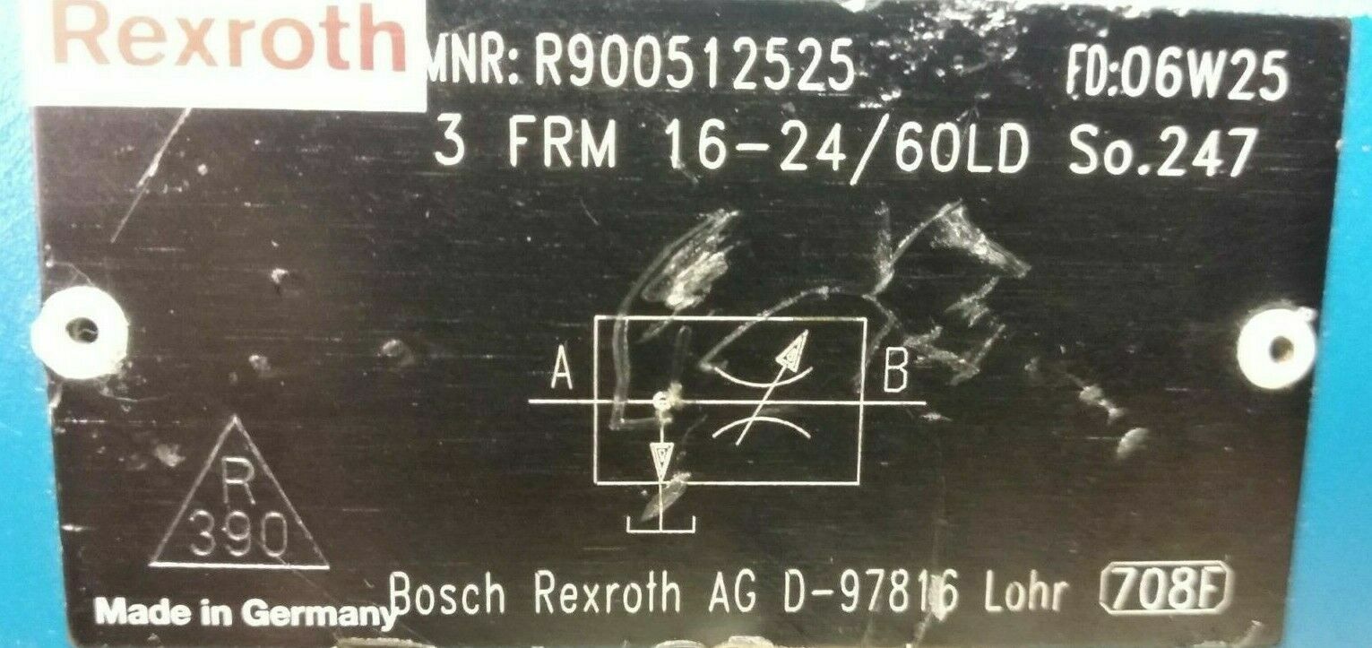 Rexroth 3 FRM 16-2460LD 3-Way Directional Flow Control Valve - NEW