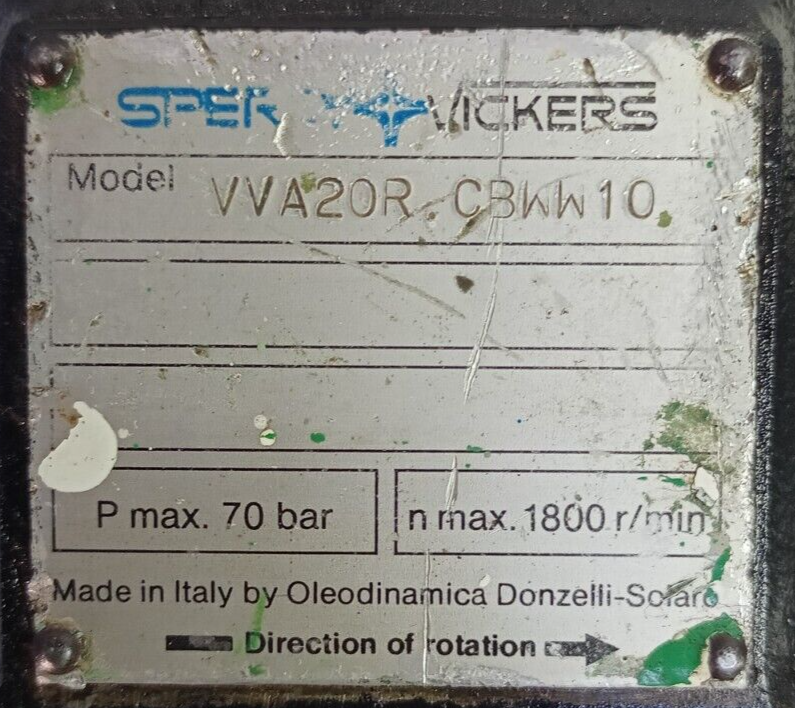 Sperry vickers VVA20R CBWW10 Hydraulic vane pump - Tested