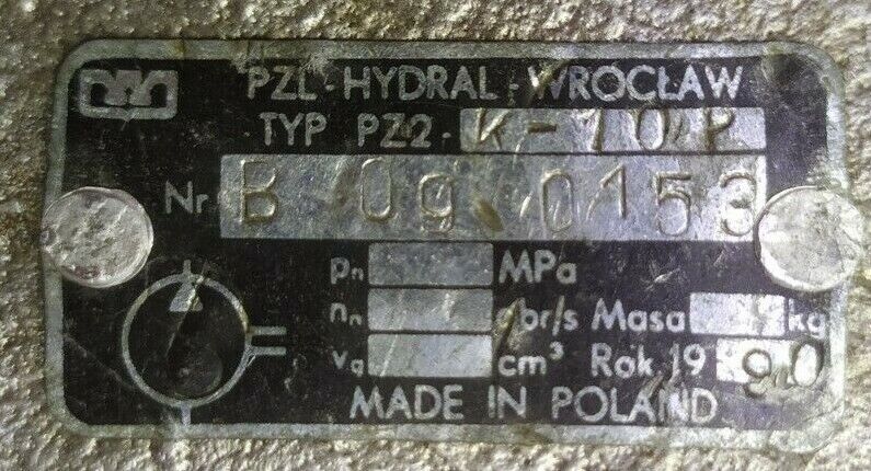 PZL-Hydral-Wroclaw PZ2-K-10-P Hydraulic gear pump - Tested pump