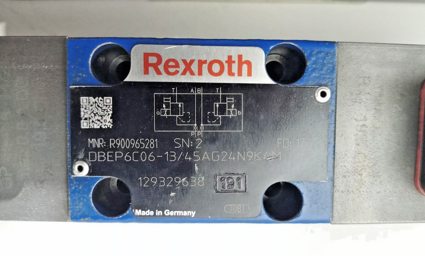 Rexroth DBEP 6C06-13/45AG24N9K4M Hydraulic Proportional pressure relief valve