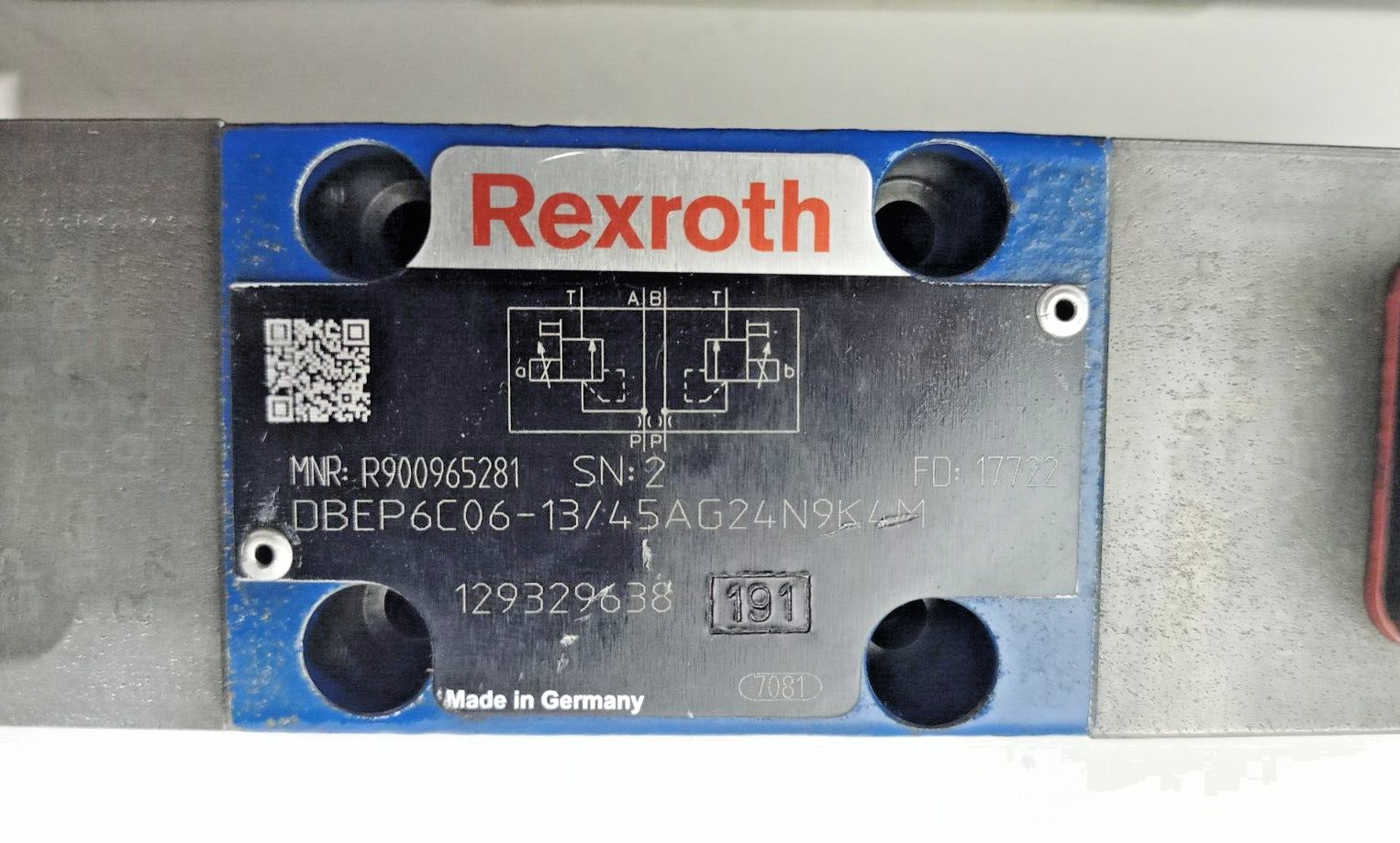 Rexroth DBEP 6C06-13/45AG24N9K4M Hydraulic Proportional pressure relief valve