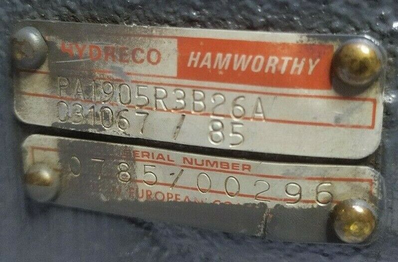 Hydreco Hamworthy PA1905R3B26A Hydraulic Gear pump