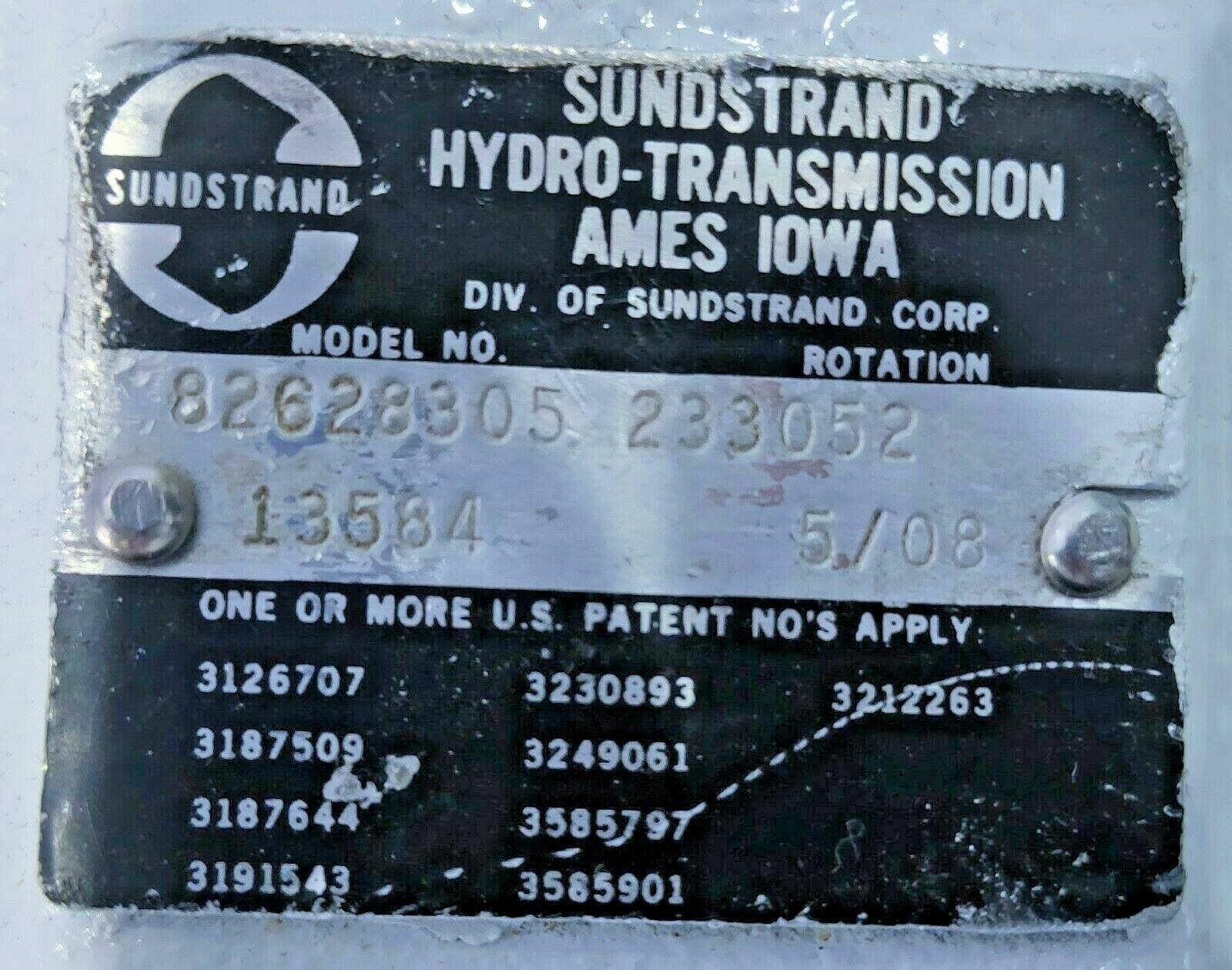 SUNDSTRAND HYDRO-TRANSMISSION 82628305 233052 Hydraulic Motor - NEW