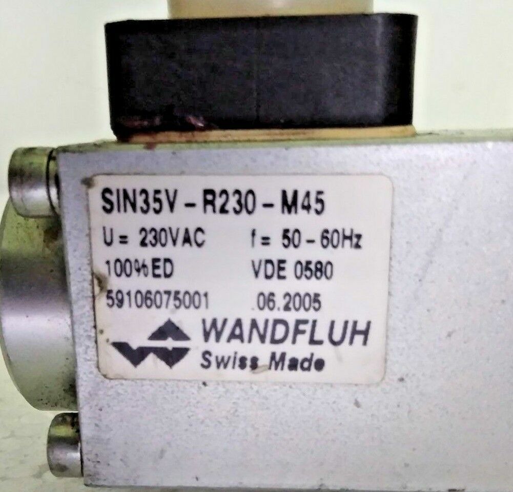 WANDFLUH PLEIGER AE4J60-XX-M45 Hydraulic Solenoid Valve Pressure 350 bar Max.