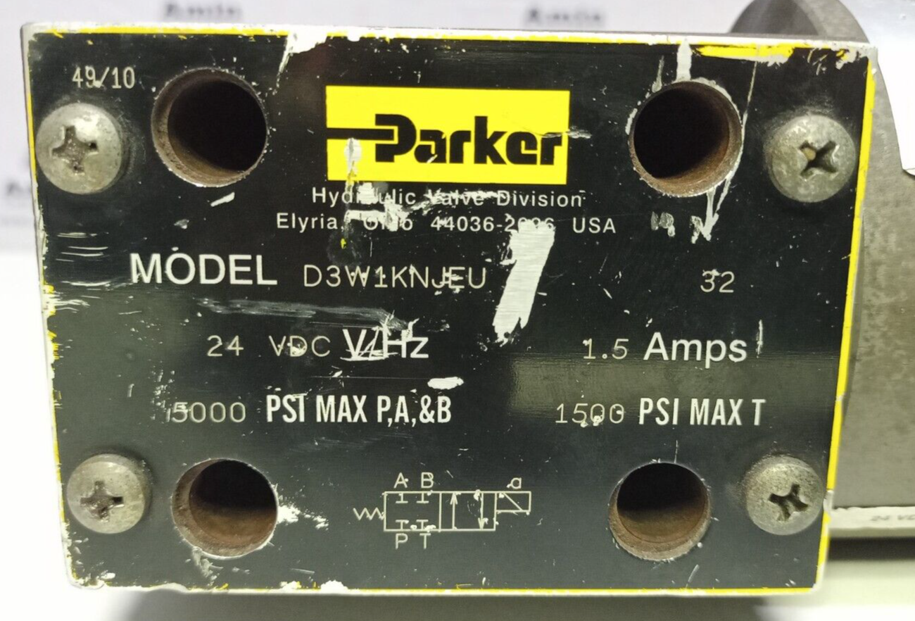 Parker D3W1KNJEU Directional control valve 24VDC, 1.5 AMPS