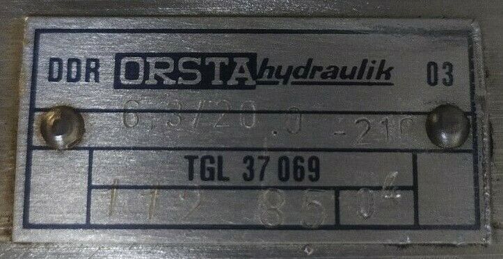 Orsta TGL 37069 Hydraulic Gear pump