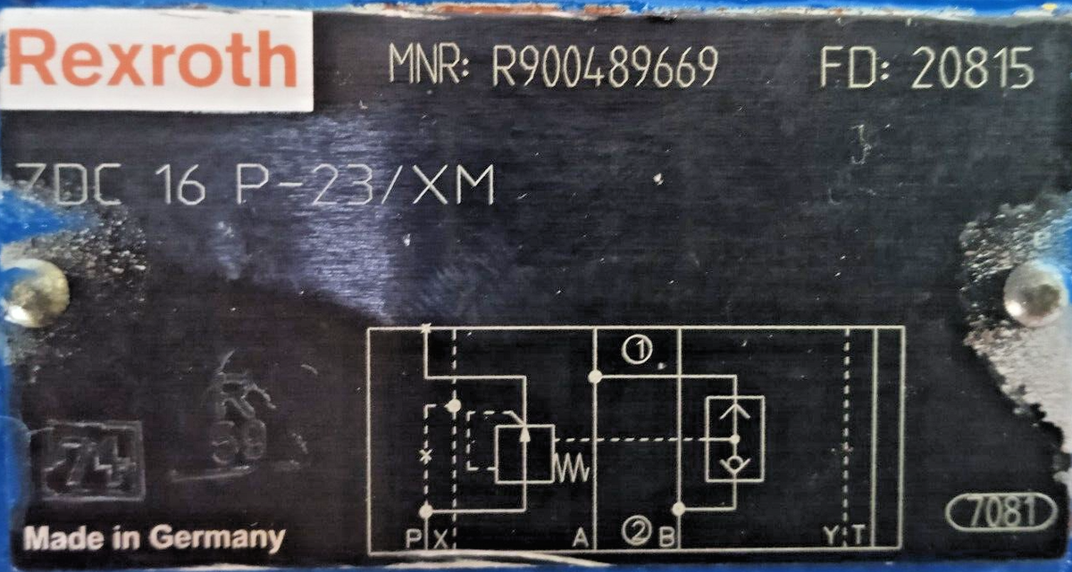 Rexroth ZDC 16 P-23/XM Meter-in pressure compensator MNR: R900489669