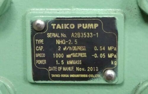 Taiko Kikai NHG 2.5 Lub Oil / fuel oil Transfer gear Pump