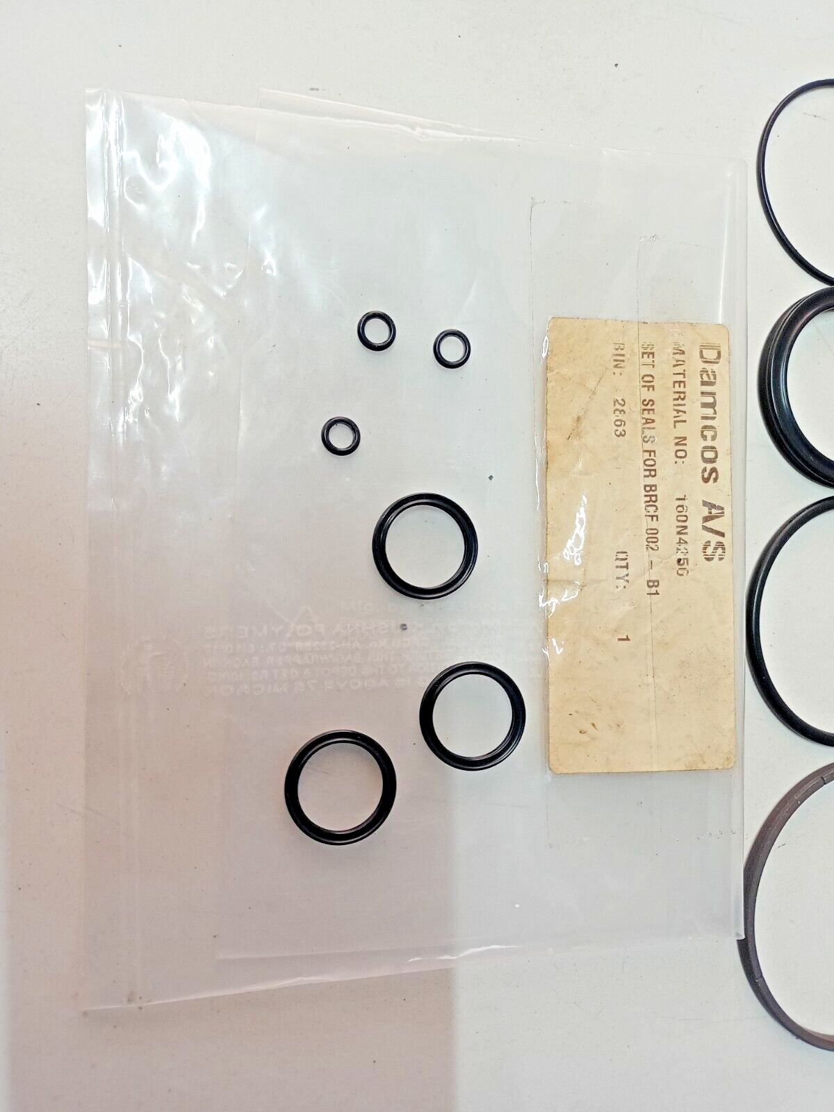 Damcos Seal kit for BRCF 002-B1 P/N: 160N4256 - NEW Free fast shipping