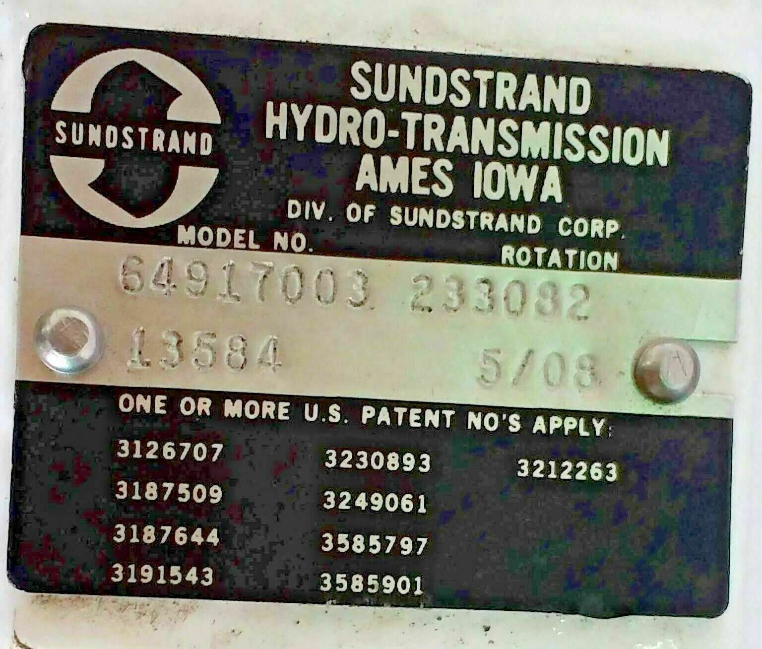 SUNDSTRAND HYDRO-TRANSMISSION 64917003 233082 Hydraulic Motor - NEW