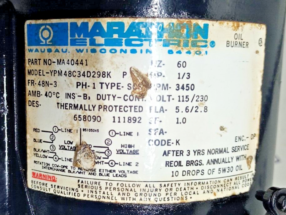 American Burner Model: OE 22 with Webster pump complete