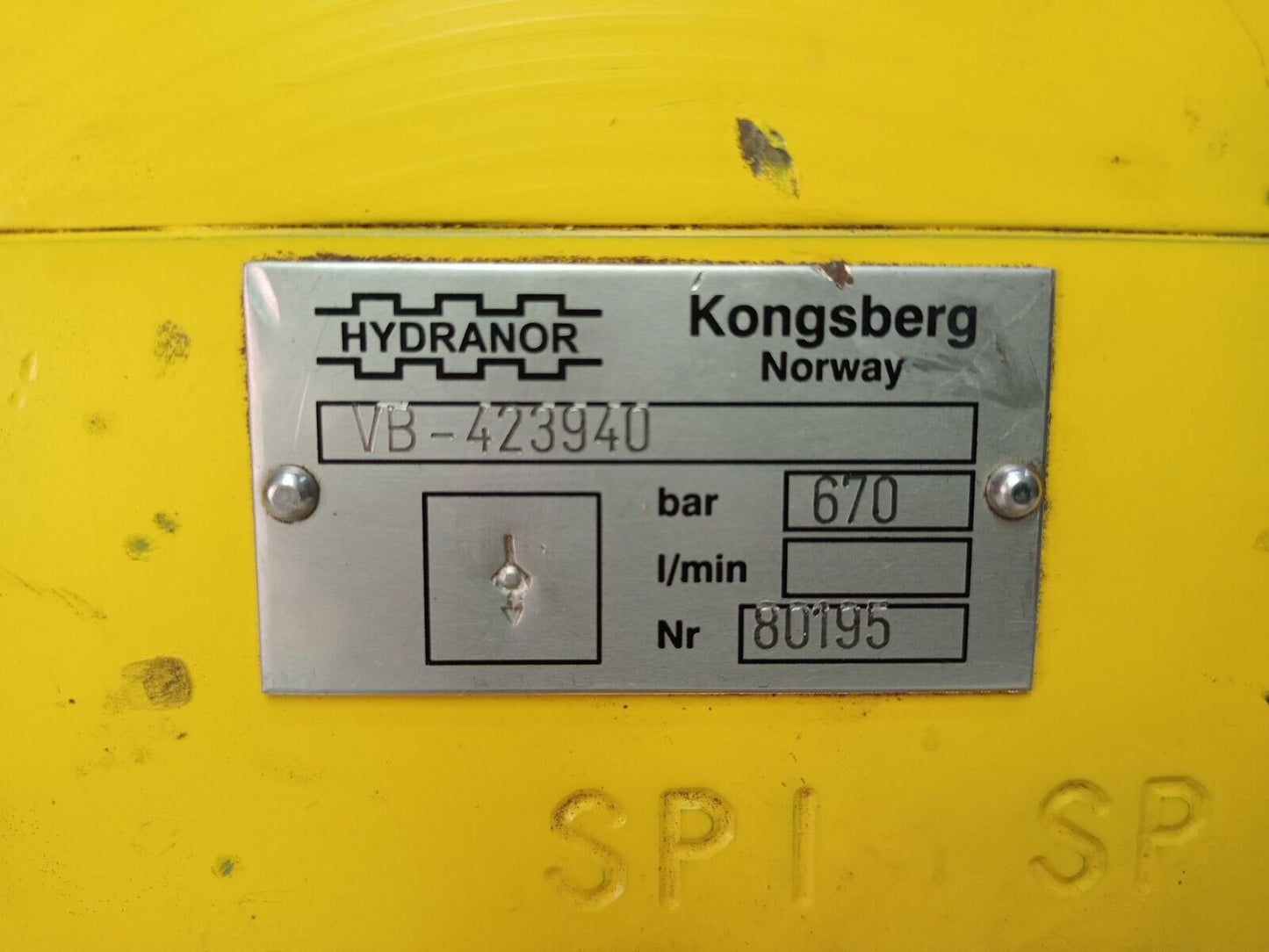 Hydranor VB-423940 Hydraulic valve block Pressure 670 bar - NEW