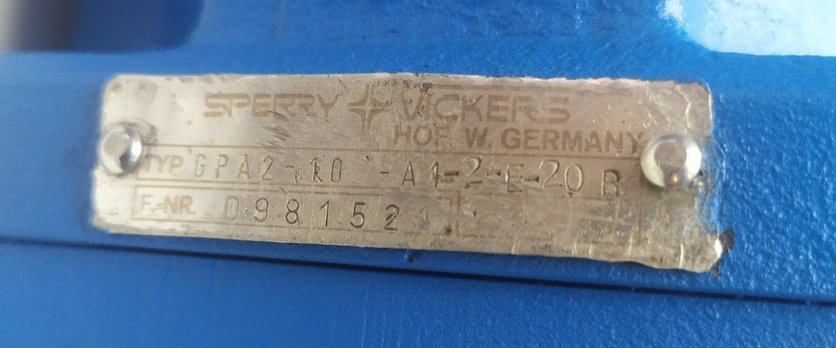 Vickers GPA2-10-A1-2-E-20-R Double Hydraulic Internal gear pump -PRESSURE TESTED