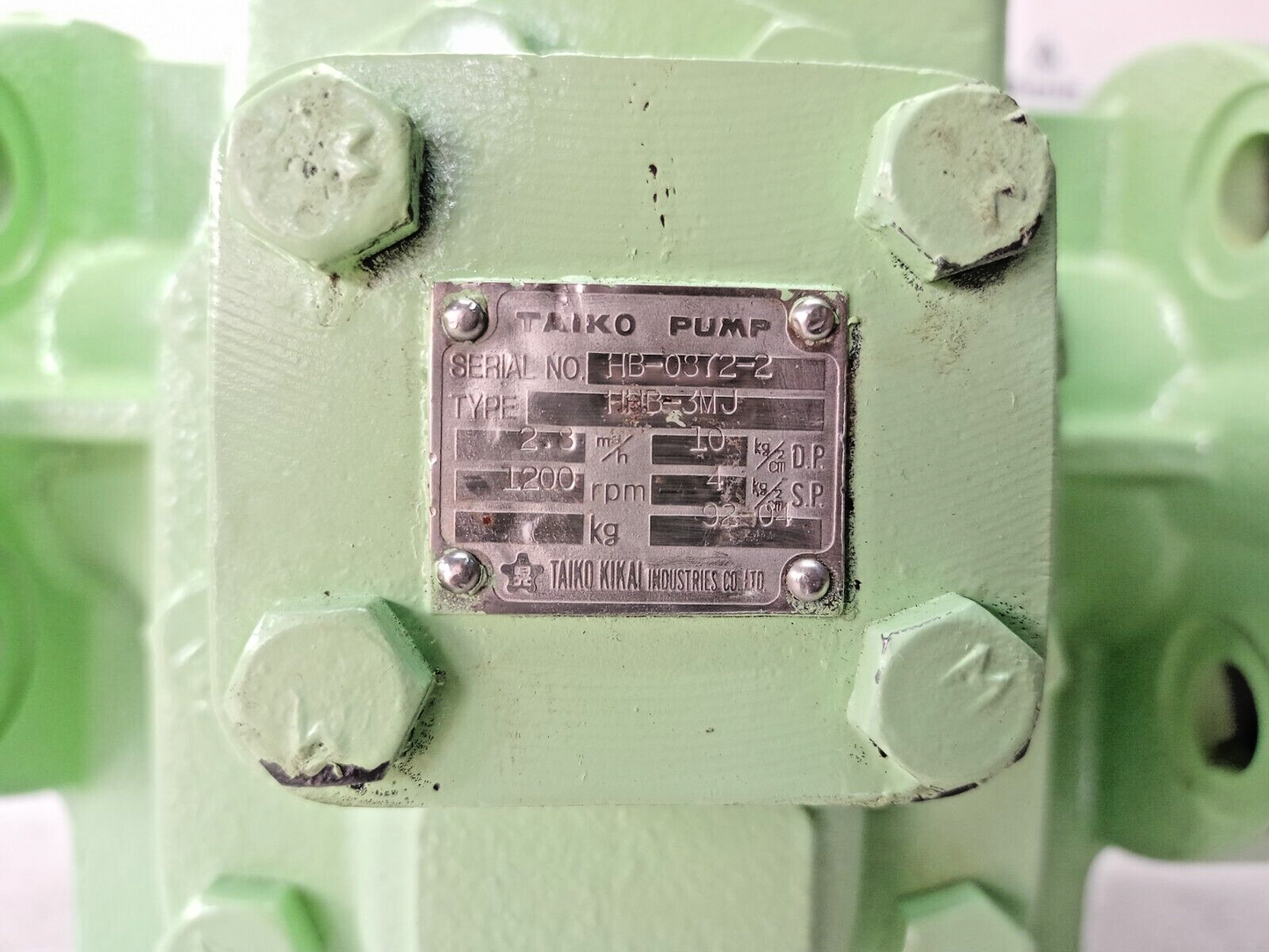Taiko kikai HHB-3MJ Gear pump - Pressure tested