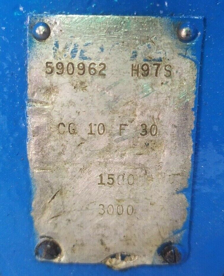 CG 10 F 30 Vickers Pressure Relief valve Range: 1500-3000 psi max.