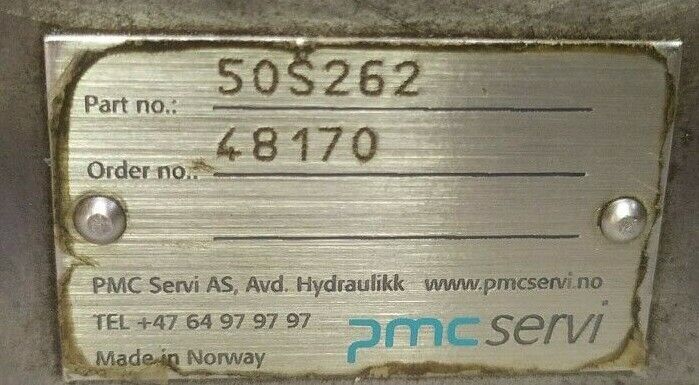 Atos LIMM-2/210 20 /WG Pressure control valve with PMC SERVI 50S262 Block