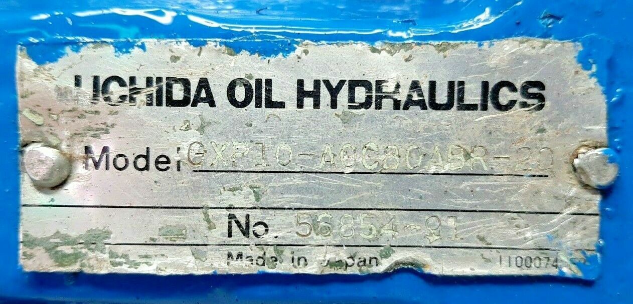 Uchida oil hydraulics GXP10-A0C80ABR-20 Hydraulic pump - TESTED PUMP