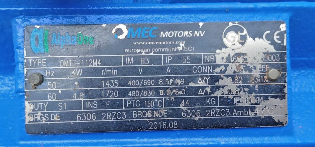 Sero SON 333WW Self priming Side channel pump with 4/4.8kw 1435-1720rpm motor