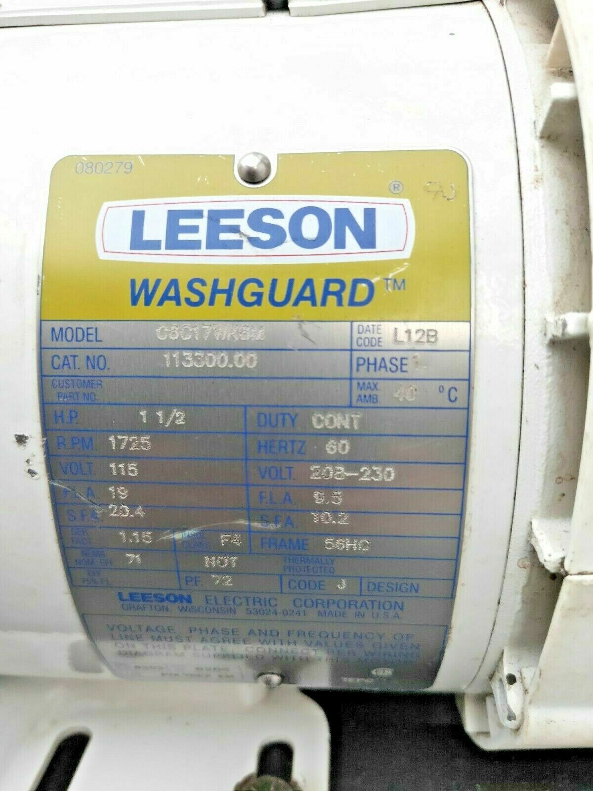 PARKER D14AA2A Hydraulic pump with LEESON 113300.00 Electric motor 1.5 HP