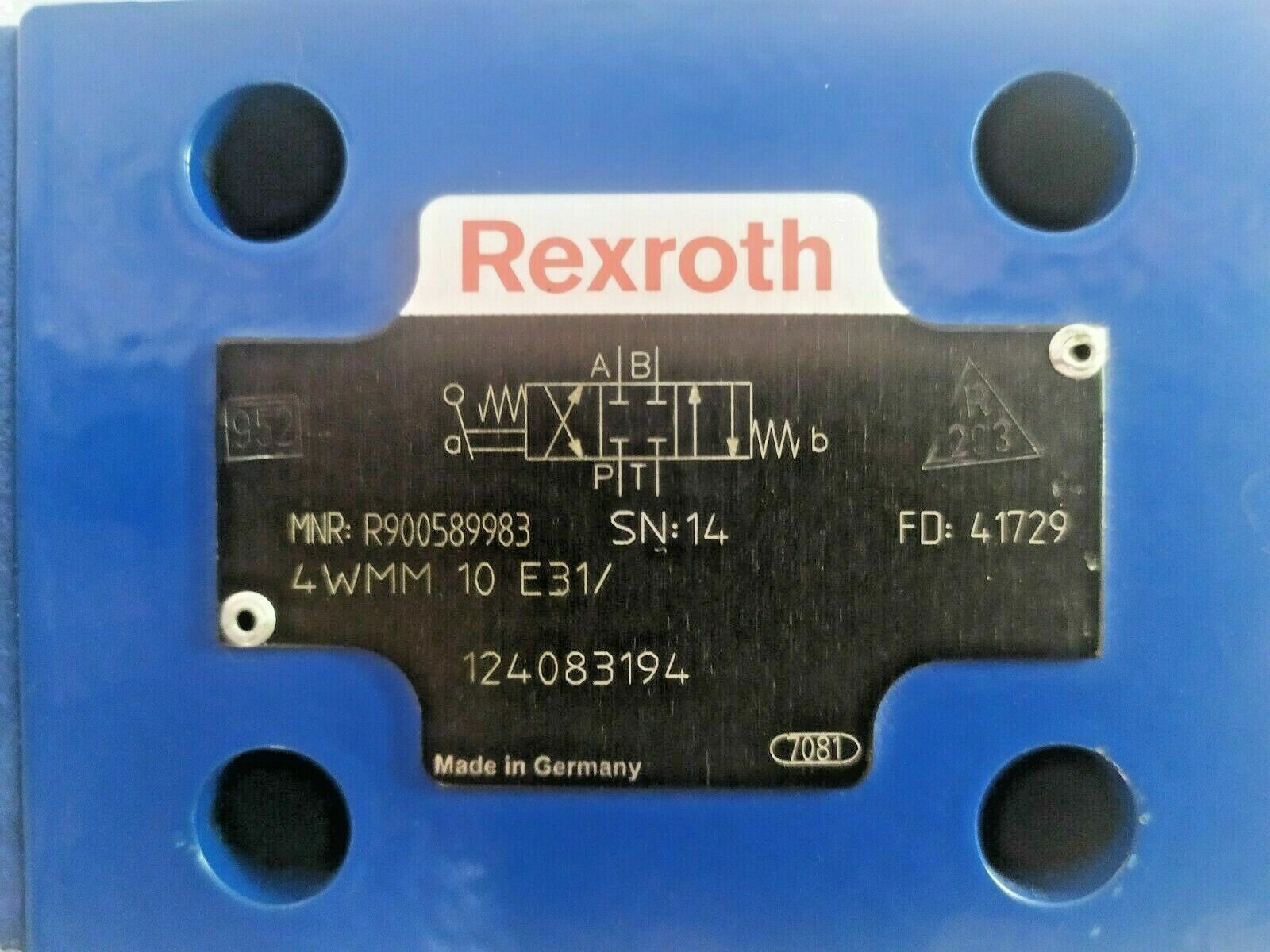 REXROTH 4WMM 10 E31 Directional control valve MNR R900589983 - NEW