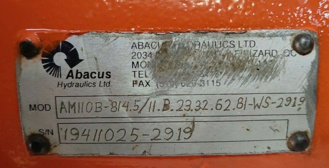 Abacus Hydraulics AM110B-814.5/11.B.23.32.62.81-WS-2919 Inching Drive system