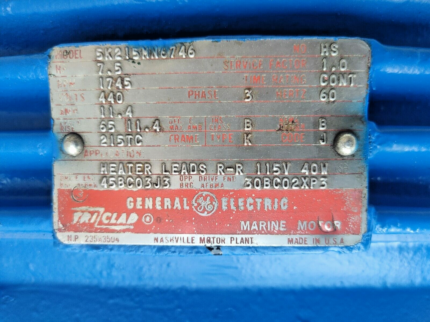 Viking pump AK495 Motor speed cast iron pump size: 2.5'' with 7.5 hp motor