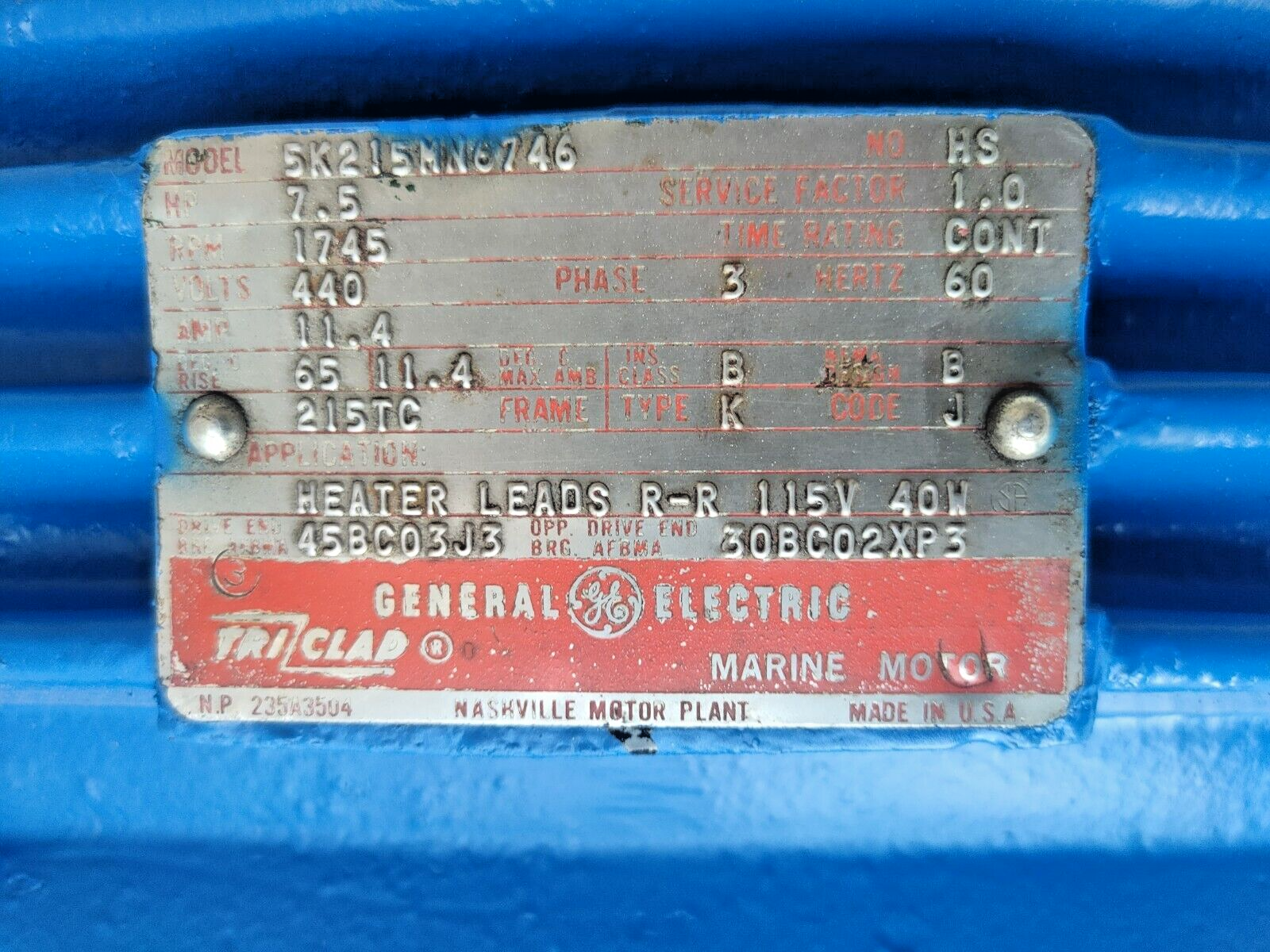 Viking pump AK495 Motor speed cast iron pump size: 2.5'' with 7.5 hp motor