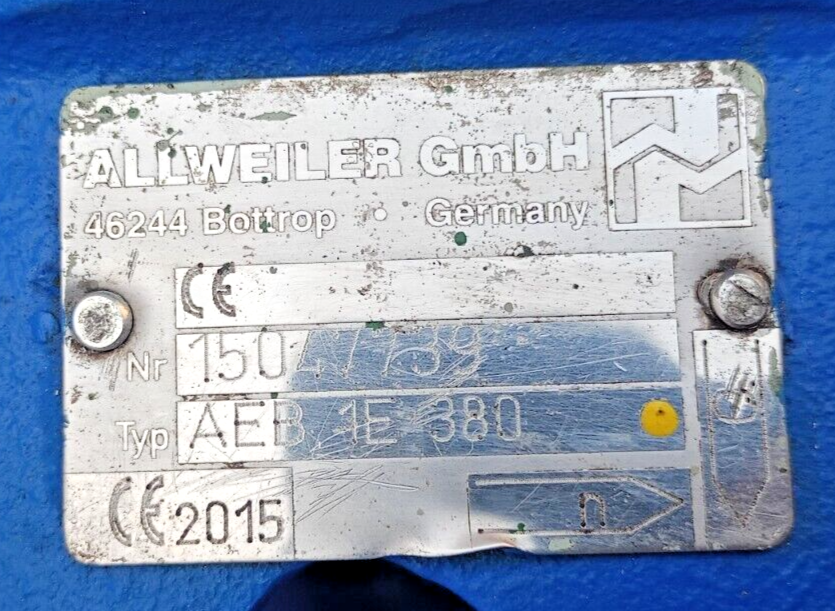 Allweiler AG AEB 1E 380 Progressive cavity single screw pump - Tested