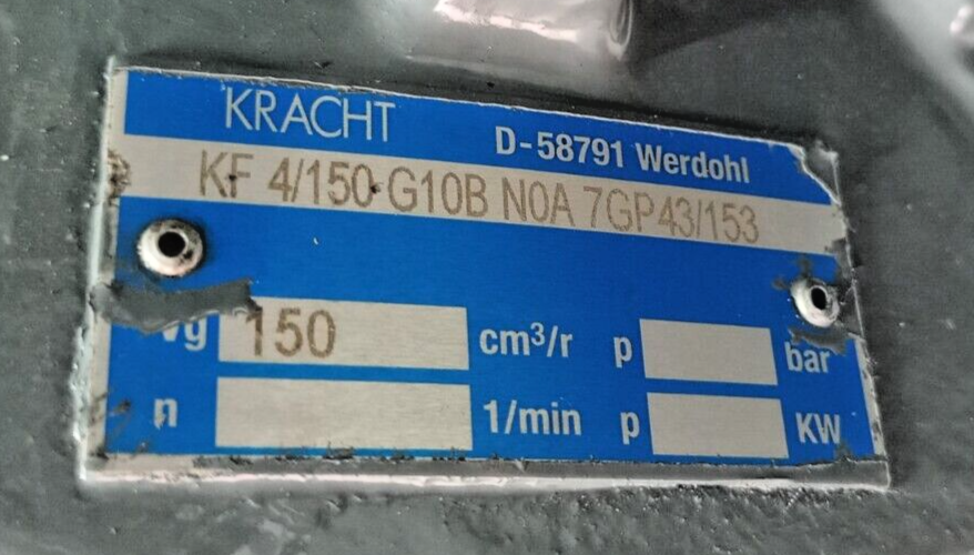 Kracht KF4/150 G10B N0A 7GP43/153 Hydraulic Transfer gear pump - NEW