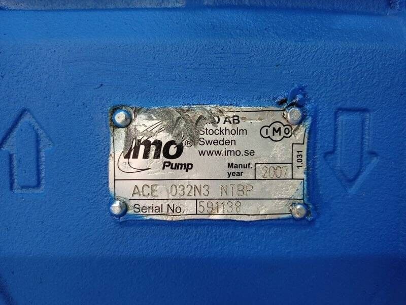 IMO ACE 032N3 NTBP Triple Screw Pump oil/Fuel Transfer pump - TESTED