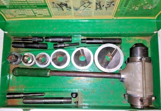 Greenlee 1904 Ratchet Knockout Punch Driver Set Kit