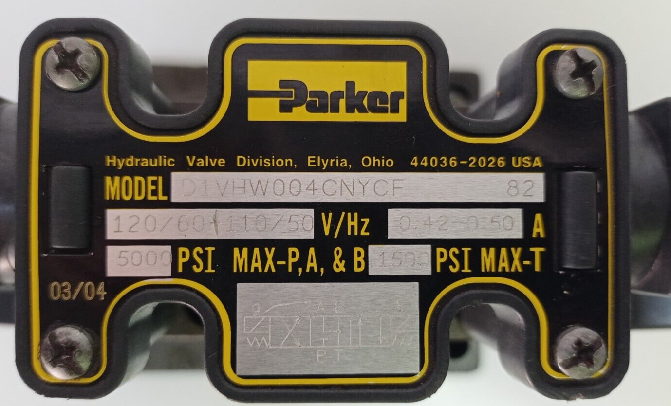 Parker D61VW009C6NYCF Hydraulic Directional control valve D1VHW004CNYCF - NEW