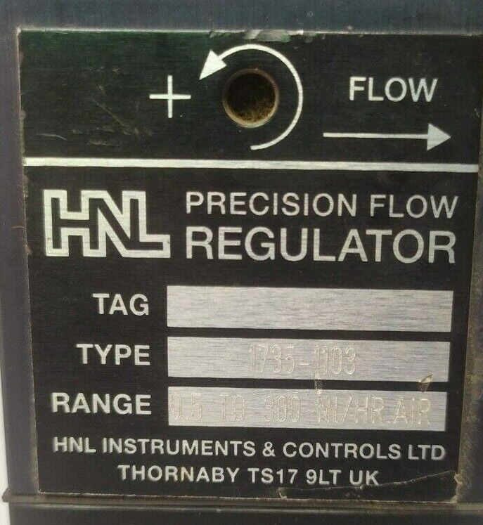 HNL Precision Flow Regulator 1735-1103 - NEW SURPLUS