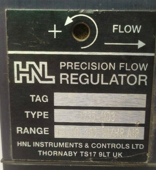 HNL Precision Flow Regulator 1735-1103 - NEW SURPLUS