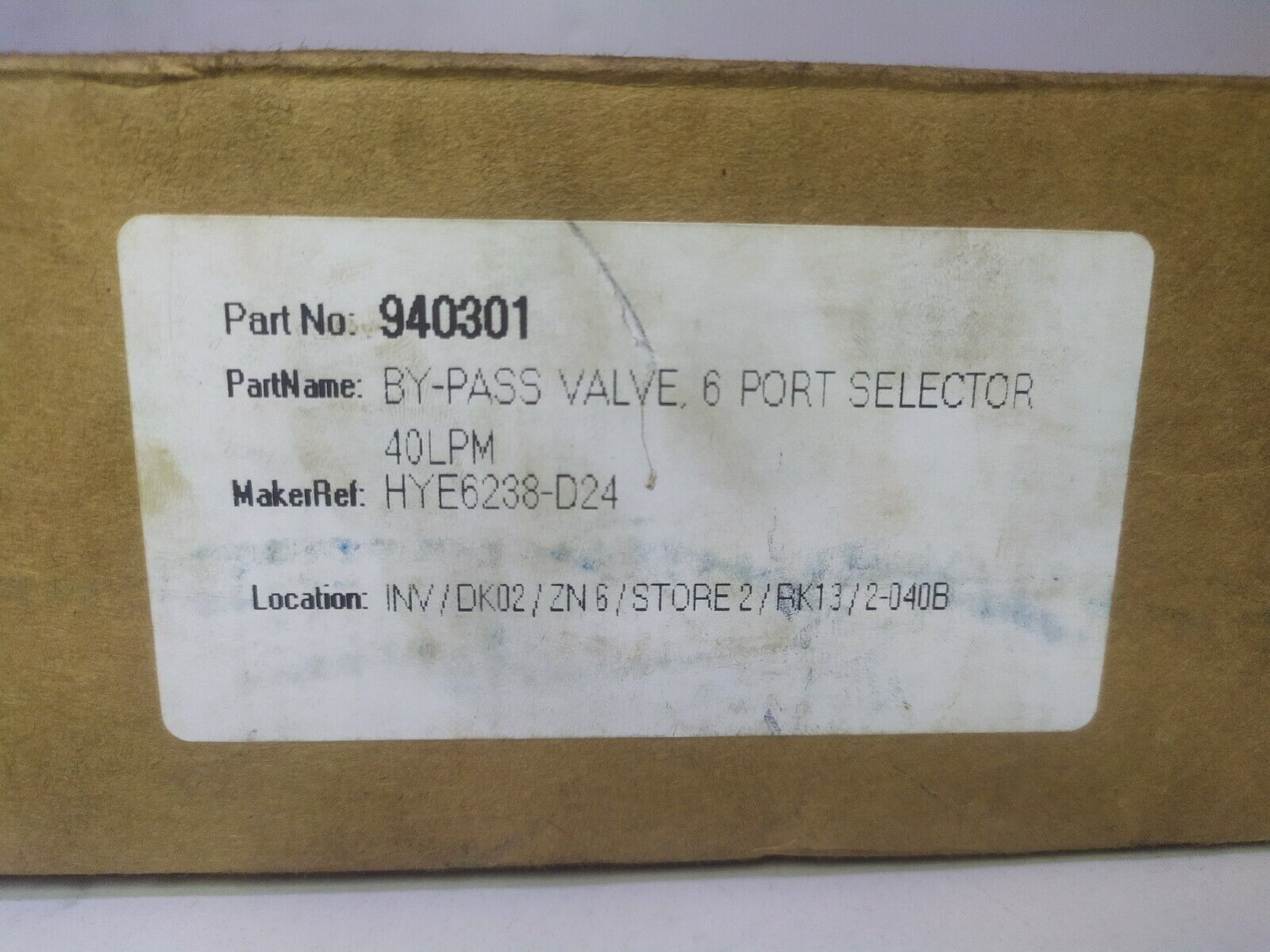 HYE6238-D24 Selector valve 6-way port: 3/8'' BSPP 24VDC Selector valve